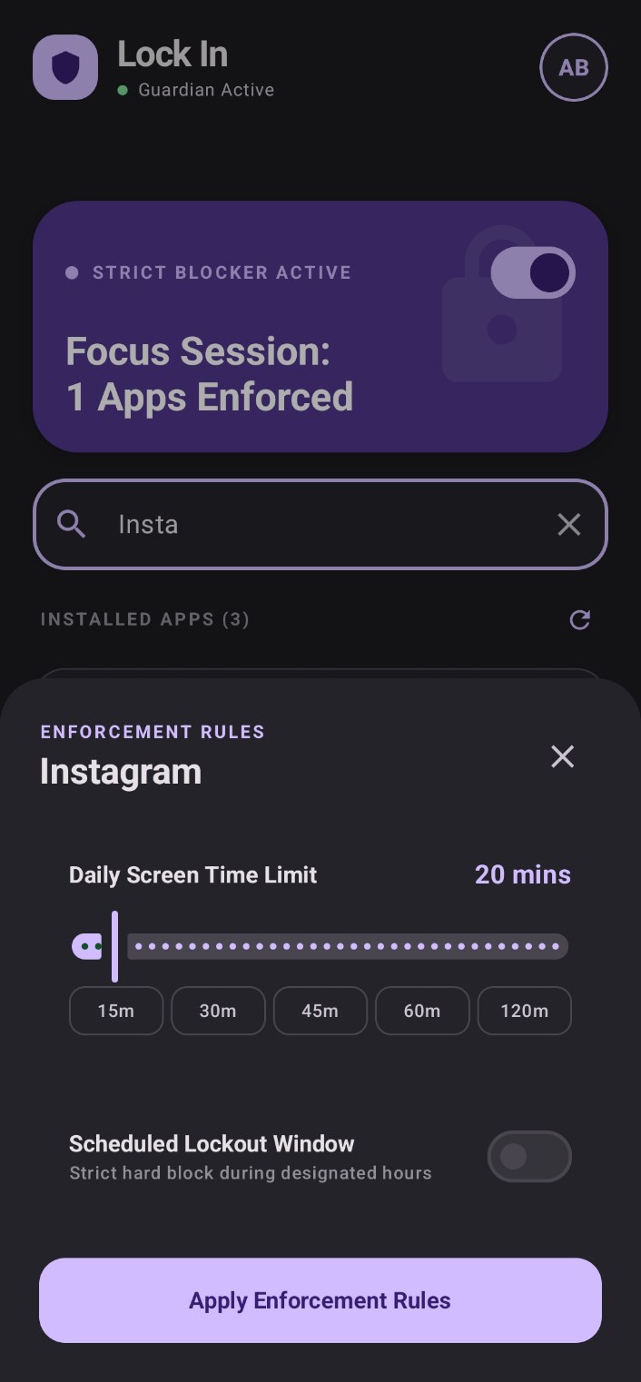 Enforcement Rules — Daily Screen Time Limit